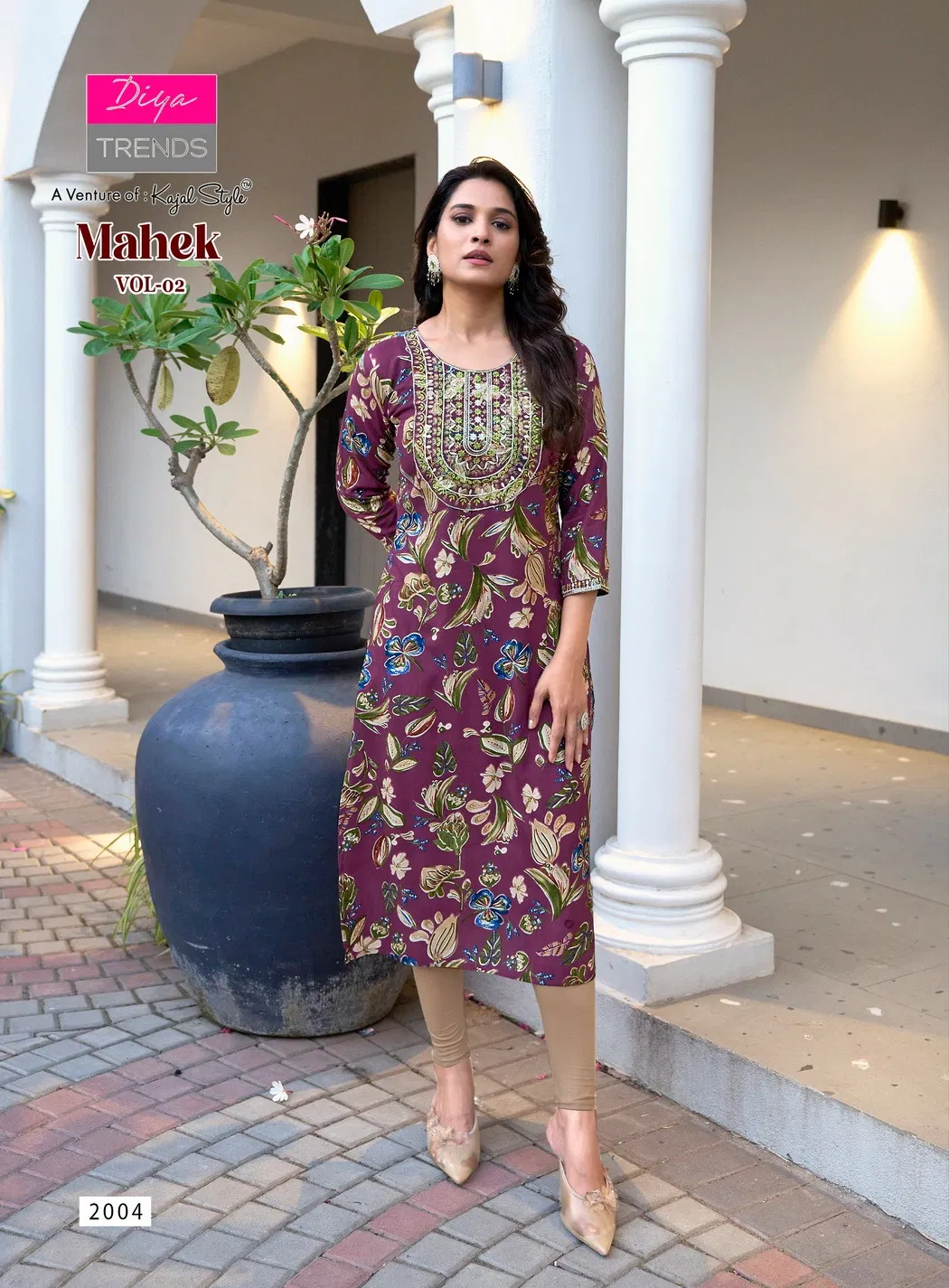 Mahek Vol 2 By Diya Trends Rayon Printed Kurti Wholesale Market In Surat
